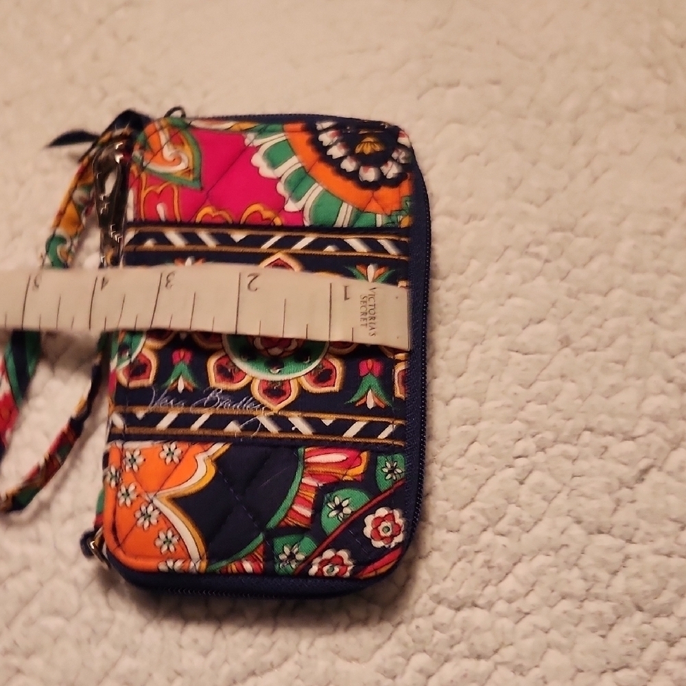 Vera Bradley Neon Paisley Floral Print Multicolor Wristlet Walet - Picture 8 of 10